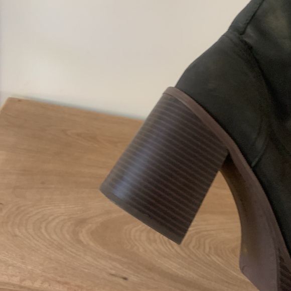 Lucky Brand Olliner Platform Bootie Matte (Black) size 9.5 M chunky leather zip - Picture 8 of 11